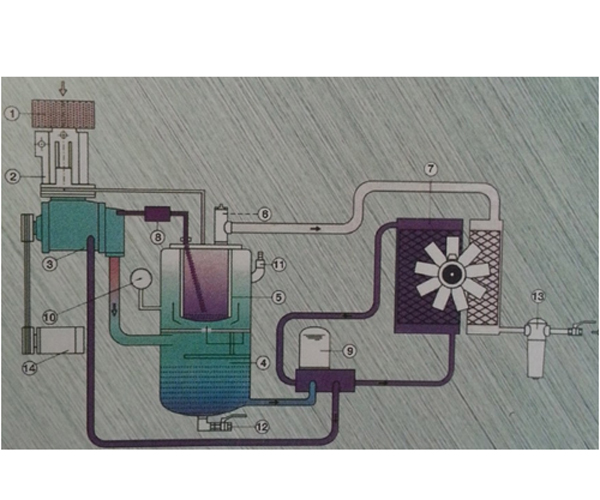 螺桿空壓機(jī)配件及原理圖